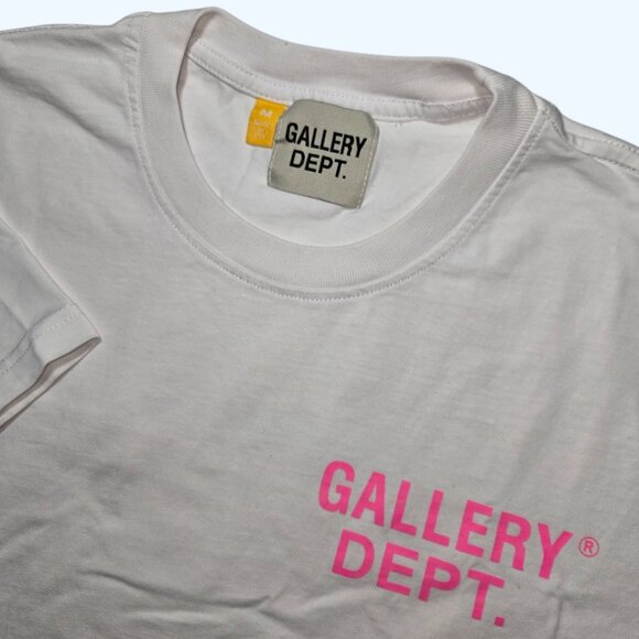 Gallery Dept. T-Shirt Medium White Pink Hollywood California Souvenir Authentic - Picture 1 of 8
